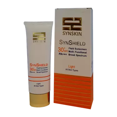 کرم ضد آفتاب SPF30 فلوئید ساین شیلد رنگی روشن 50 میلی لیتر ساین اسکین